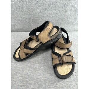 ECCO - Men's Cork Sport Strap Sandals Nubuck Brown Leather Sandal Size 46M B4